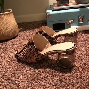 Zara snakeskin mule